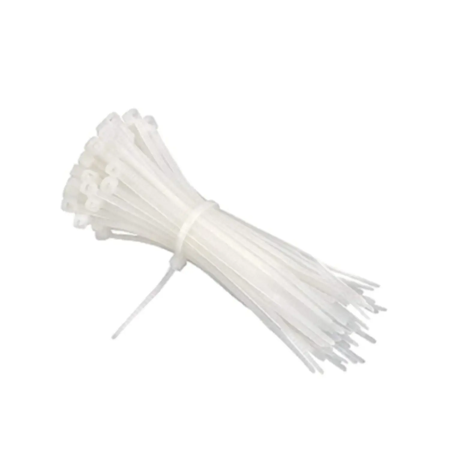 immagine del prodotto fascette in nylon stringicavi a stringere 200x4,8mm bianco 100 pezzi