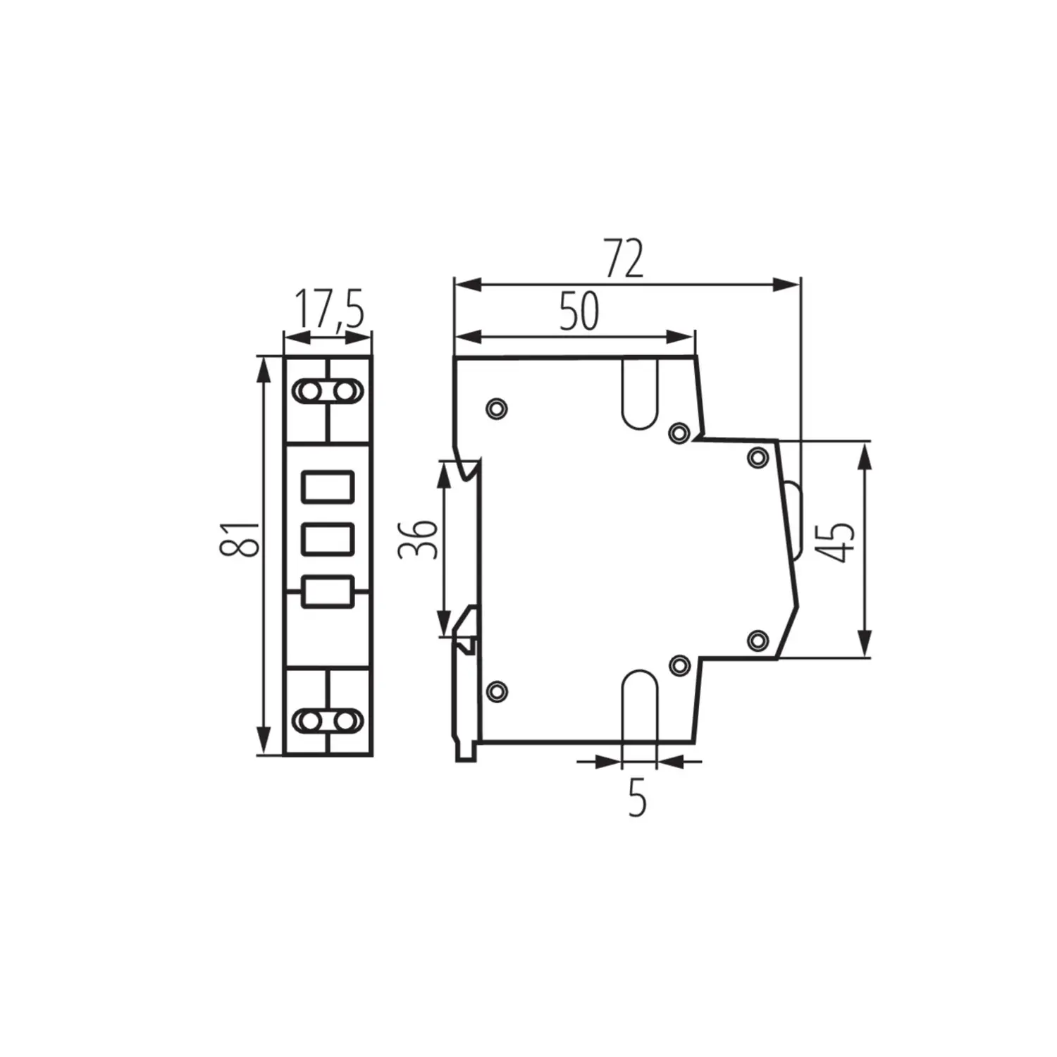 immagine indicatore di tensione per guida din 3 fasi rgy