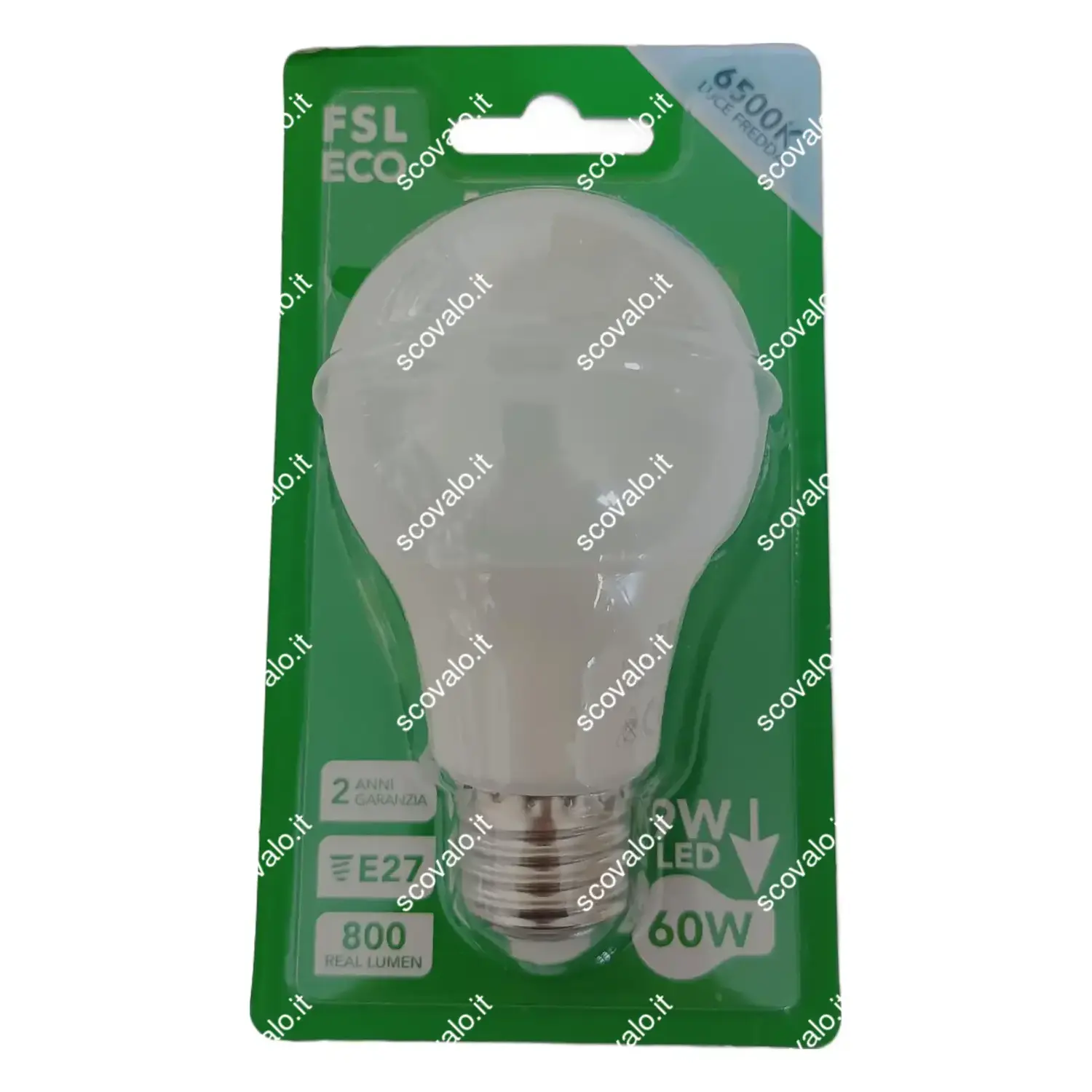 immagine lampadina eco led e27 9 watt bianco freddo 10 pezzi