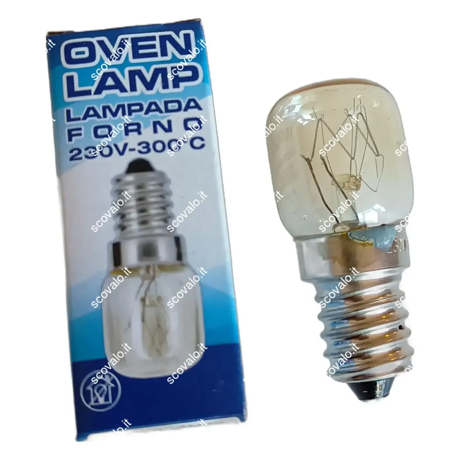 immagine lampadina per forno 300° e14 25 watt bianco caldo