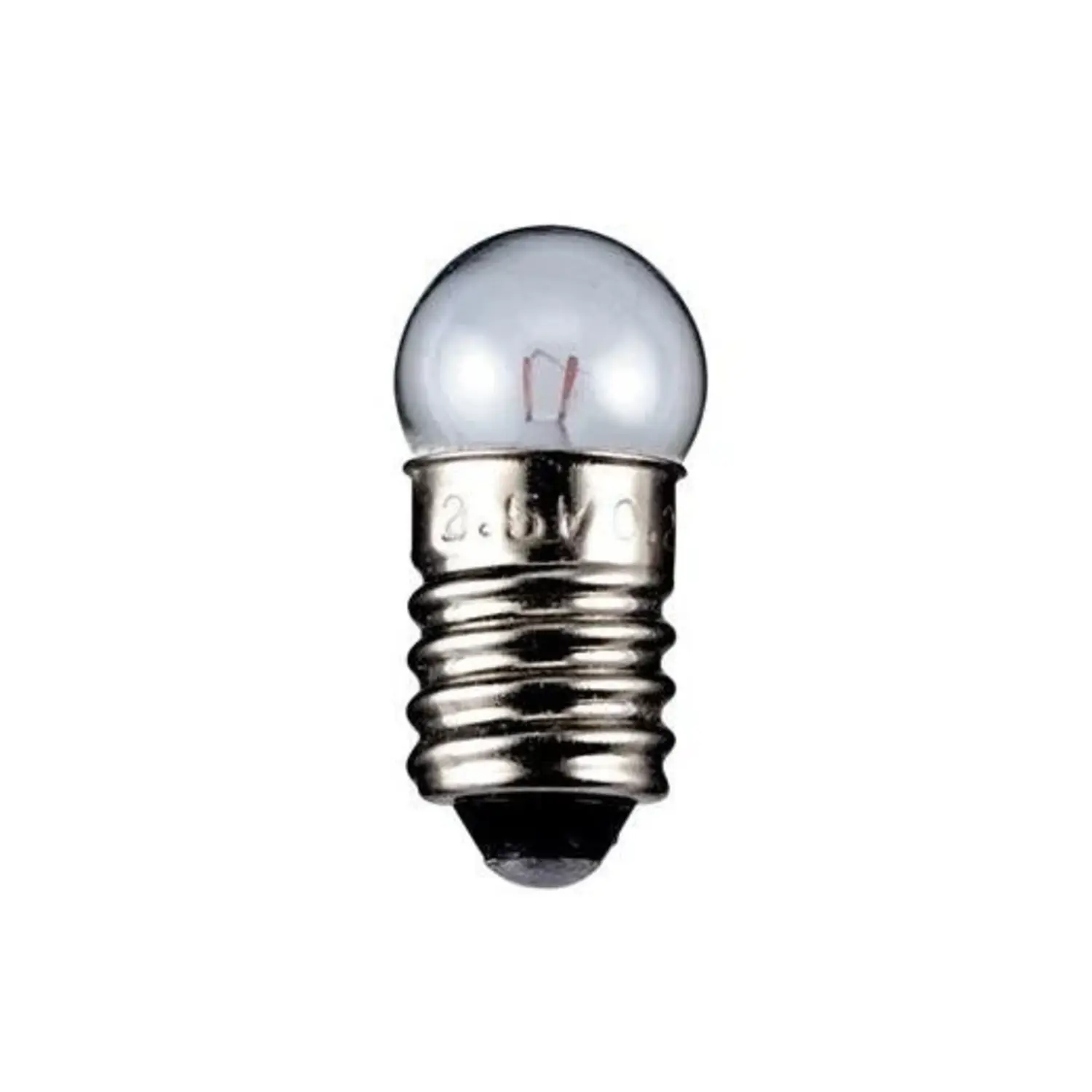 immagine del prodotto lampadina globulare sferetta chiara modellismo presepe e10 1,20 watt 12 volt