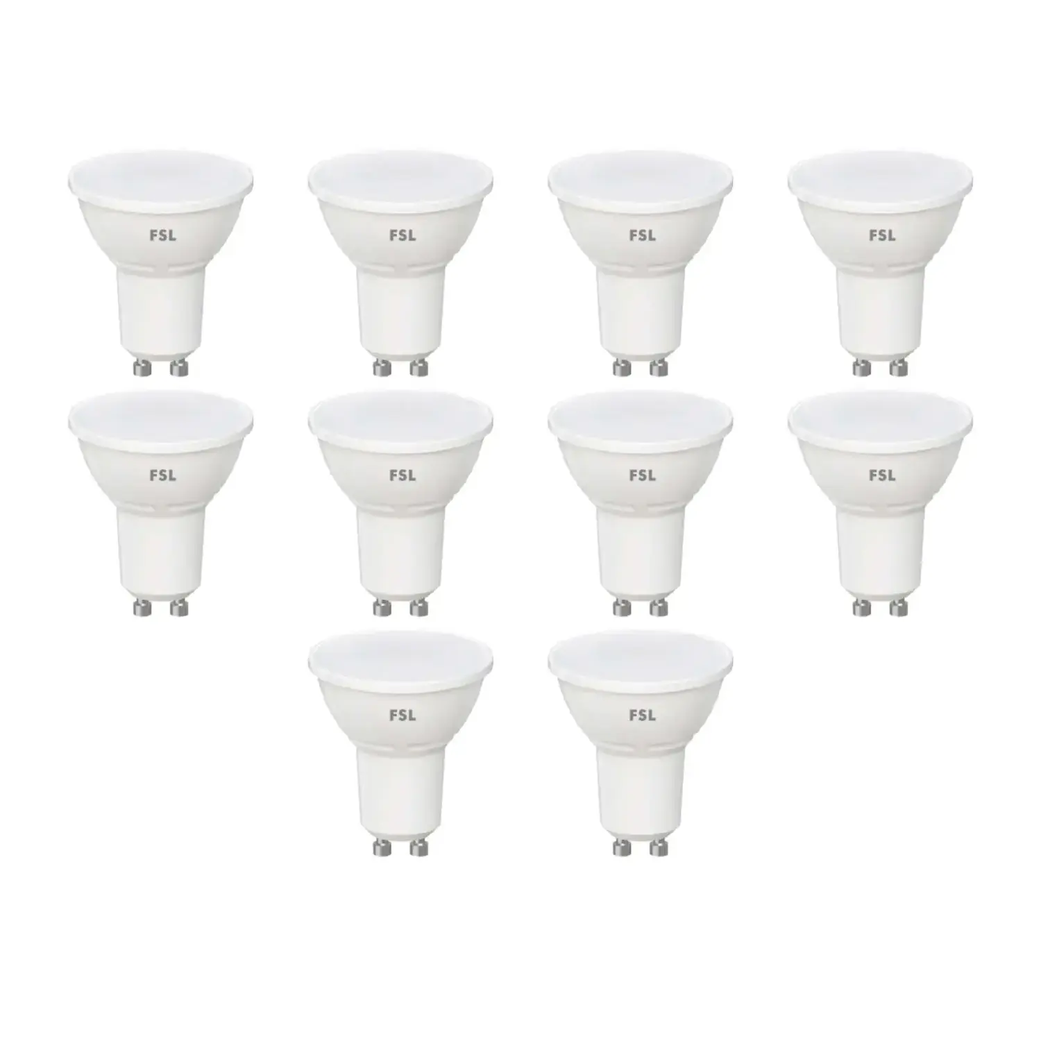 immagine del prodotto lampadina led faretto spot 230v gu10 6 watt bianco naturale 10 pezzi