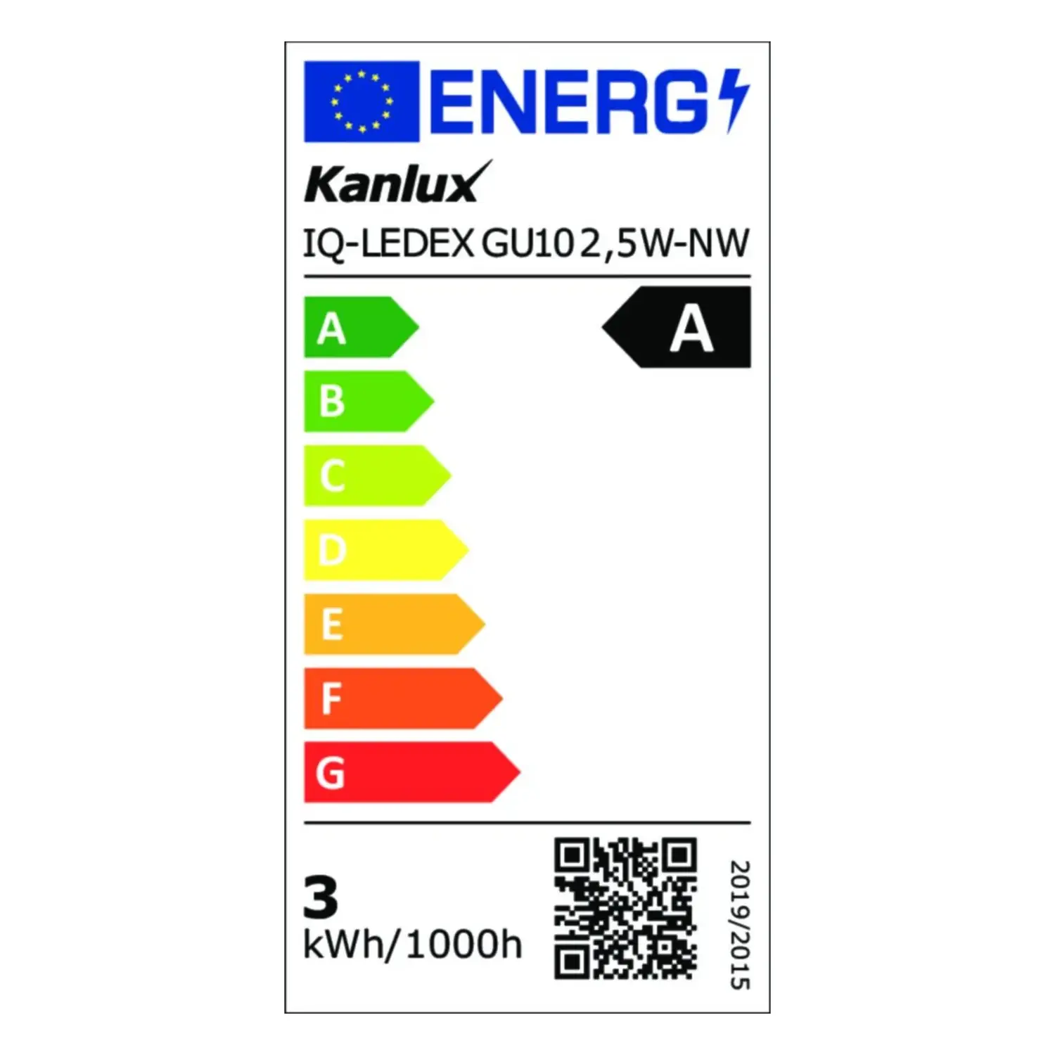 immagine lampadina led iqled ultra luminosa classe A gu10 2,50 watt bianco naturale