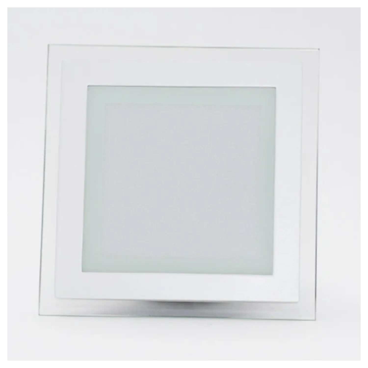 immagine del prodotto mini pannelo led cornice vetro incasso 18 watt bianco caldo tondo