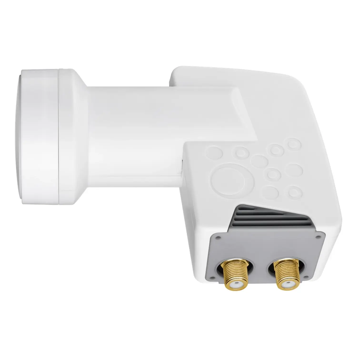 immagine occhio lnb parabola  satellitare indipendente hdtv 4k 8k uhd 3d 2 uscite