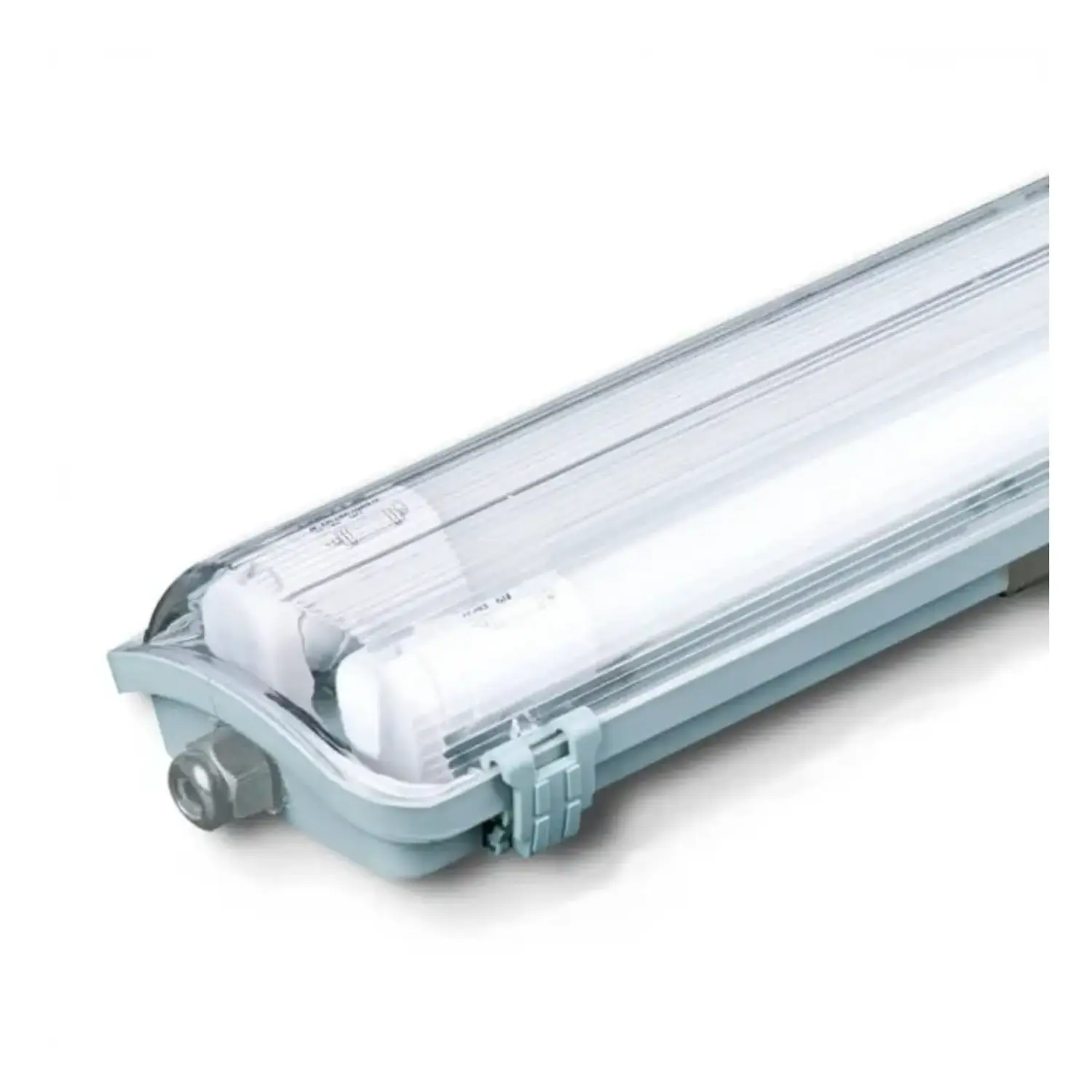immagine del prodotto plafoniera neon tubi led 1x10 watt stagna bianco freddo 2 luci 120 cm