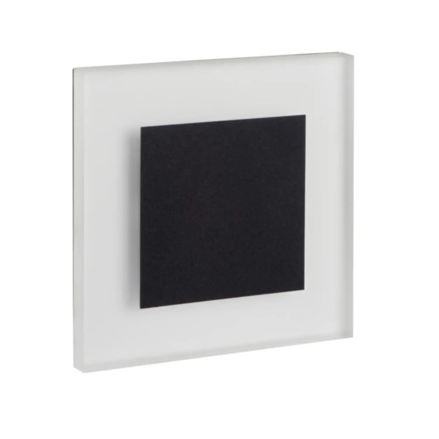 immagine del prodotto segnapasso da incasso led 0,80 watt 12 volt bianco naturale nero quadrato