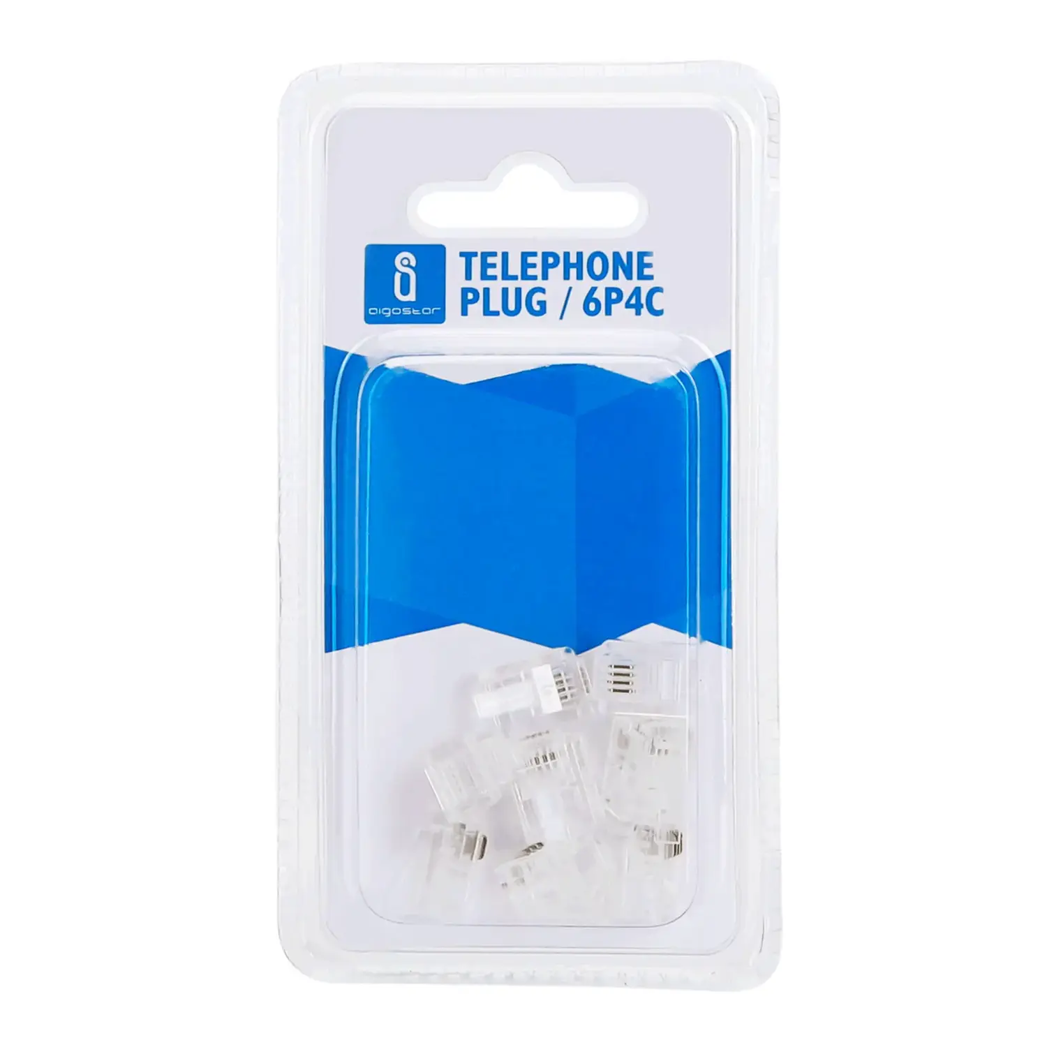 immagine spina connettore plug telefonico per cavo rj11 6p4c 10 pezzi