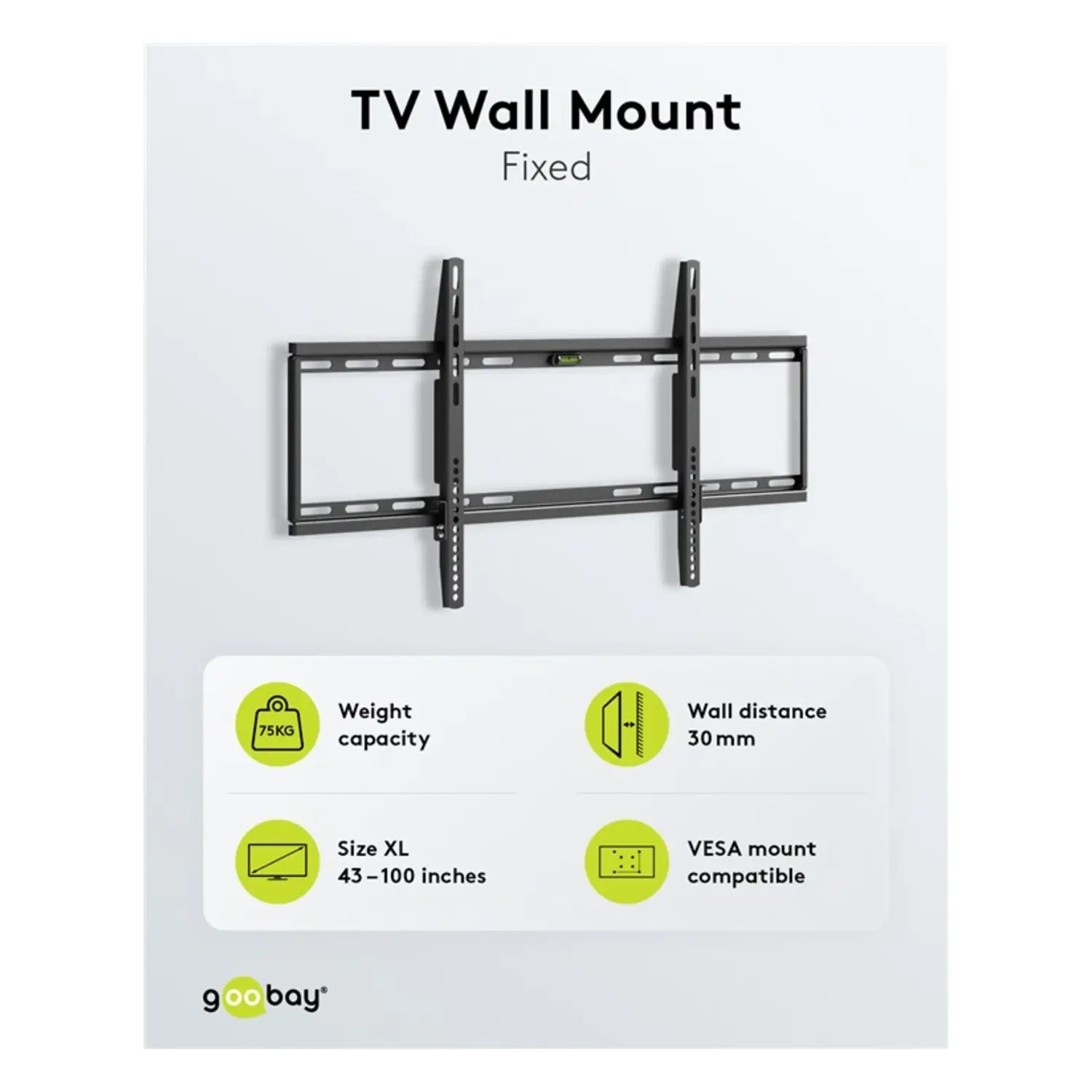 immagine del prodotto supporto tv a parete Basic FIXED (XL) per televisori da 43 a 100 pollici 